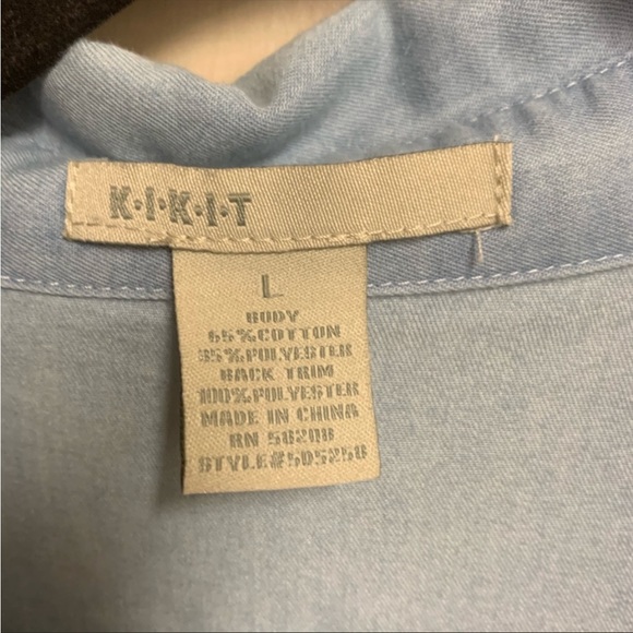 KIKNT Button Down Blouse Size Large - Picture 6 of 10